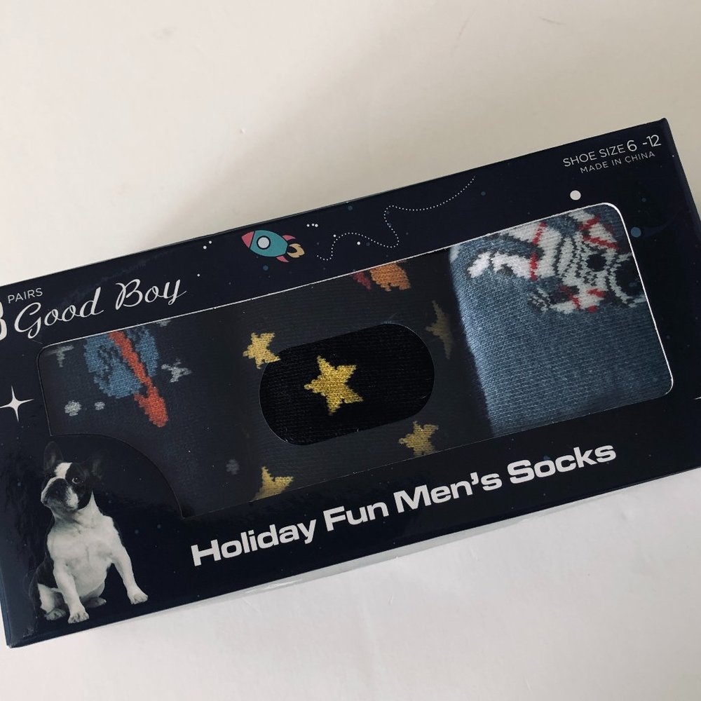 GOOD BOY 3 Pack Men's Fun Socks NIB